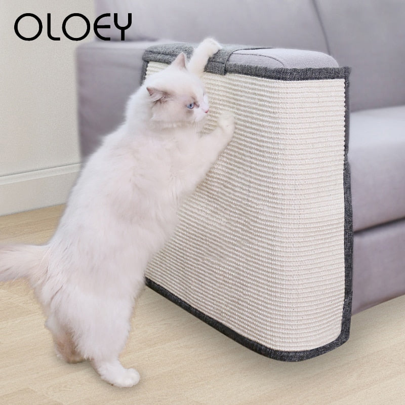 Cat Kitten Scratch Board Pad Sisal Sofa Furniture Protector Cat Claw Care Product Cats Scratcher Paw Pad with Invisible Nail