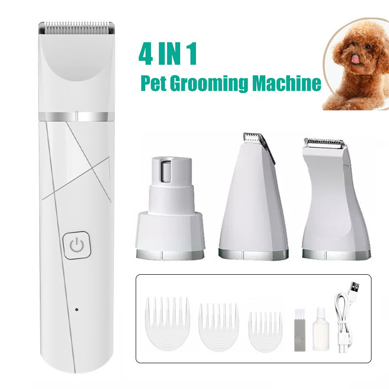 4 In 1 Pet Shaver Set Dog Electric Clipper Pedicure Hair Clipper Electric Cat Nail Polisher