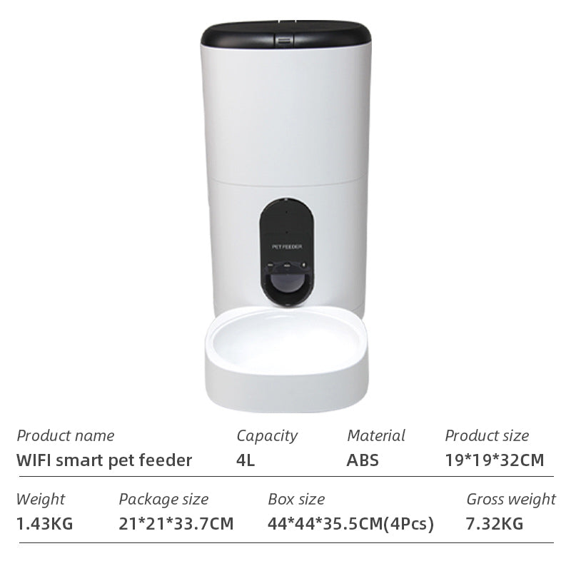 Wifi Smart APP Dog and Cat Feeder Household use Microchip Automatic Pet Feeder