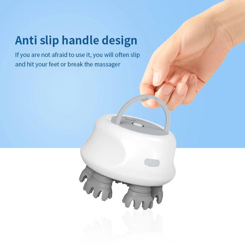 Electric Portable Mutlti-Modes Kneading Nodes Smart Electric Scalp Head Massager For Cat Massager