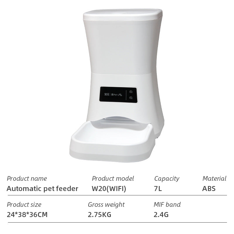 Wifi Smart APP Dog and Cat Feeder Household use Microchip Automatic Pet Feeder