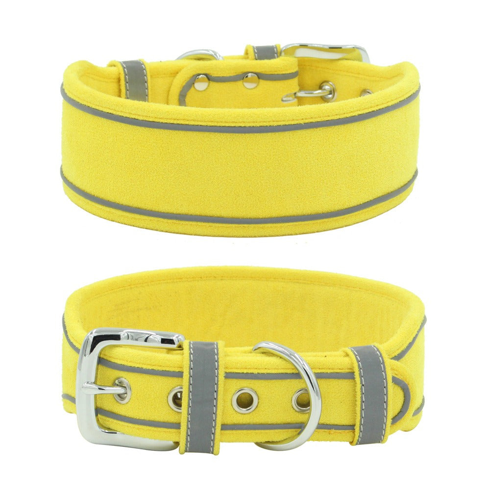 Reflective Dog Collar Shiny Rhinestone Pet Collar Medium sized Dog Chain Soft and Comfortable Walking Rope