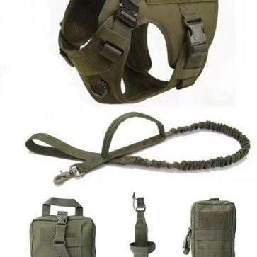Polyester nylon splash proof outdoor large dog suit with shoulder strap set