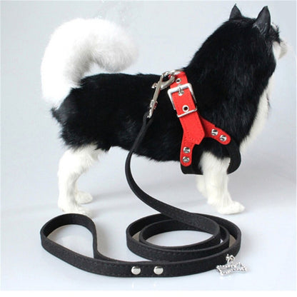 Soft Suede Microfiber Small Cat Vest Harness Pet Kitten Adjustable Chest Breast-Band Strap Belt Chihuahua Teddy Yorkie Lead Rope
