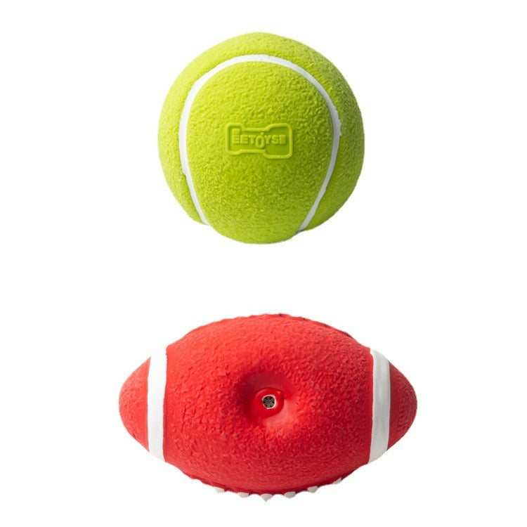 Dog toy latex relieves stress and produces sound interactive grinding of teeth and tearing of rugby balls