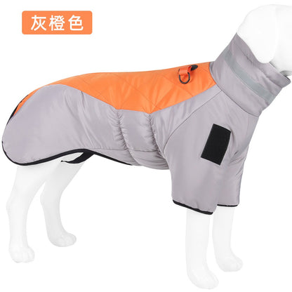 New Dog Autumn and Winter Clothing Reflective and Warm Dog Charge Coat Big Dog Clothing Winter Pet Clothing