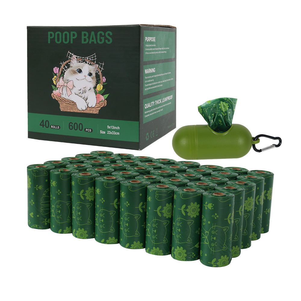 40 rolls of biodegradable pet garbage bag dog litter bag lemon fragrance fecal bag