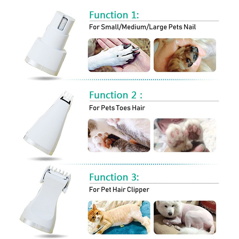 4 In 1 Pet Shaver Set Dog Electric Clipper Pedicure Hair Clipper Electric Cat Nail Polisher