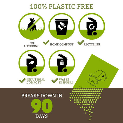 Pet garbage bag corn starch biodegradable PLA compostable dog manure bag