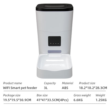 Wifi Smart APP Dog and Cat Feeder Household use Microchip  Automatic Pet Feeder