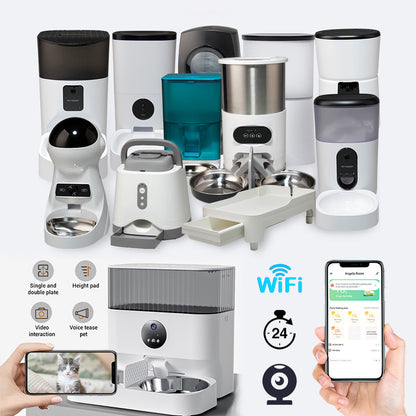 Wifi Smart APP Dog and Cat Feeder Household use Microchip  Automatic Pet Feeder