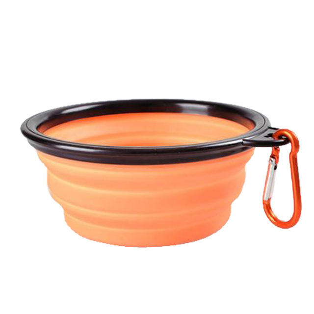 1000ML Pet Bowl Folding Silicone Travel Dog Bowls Walking Portable Water Bowl For Small Medium Dogs Cat Bowls Pet Eating Dishes