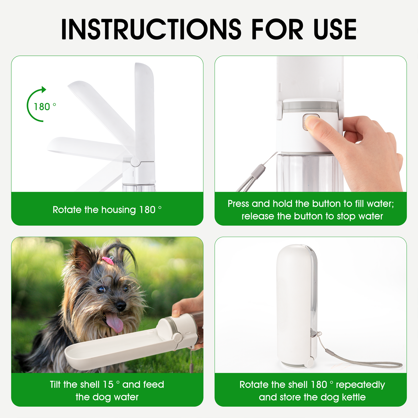 Clamshell Pet Water Cup Pet Water Cup Dog Water Dispenser Go Out Drinking Water Bottle Pet Accompanying Cup