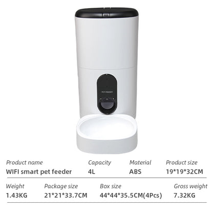 Wifi Smart APP Dog and Cat Feeder Household use Microchip  Automatic Pet Feeder