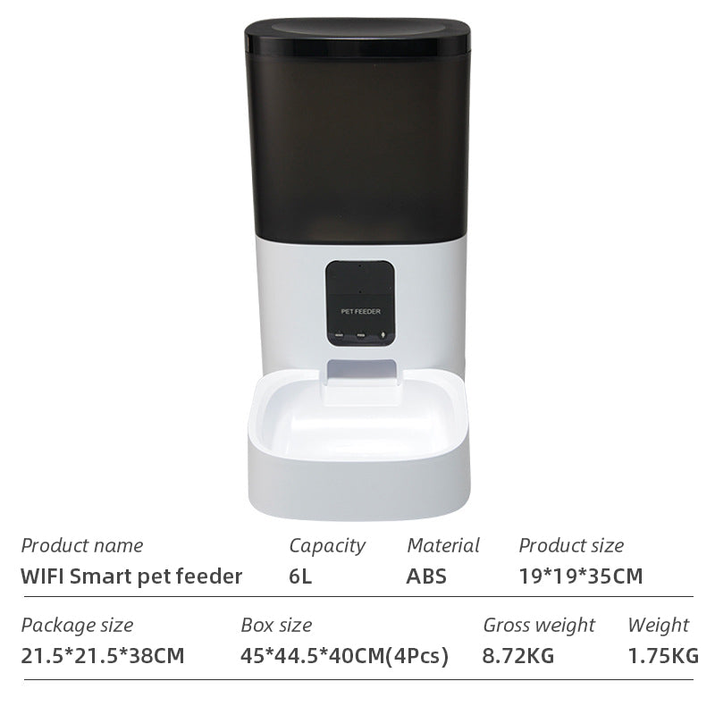 Wifi Smart APP Dog and Cat Feeder Household use Microchip  Automatic Pet Feeder
