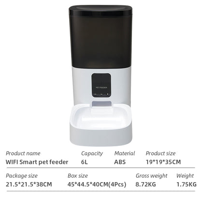 Wifi Smart APP Dog and Cat Feeder Household use Microchip  Automatic Pet Feeder