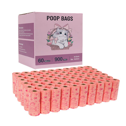 60 rolls of biodegradable pet garbage bag dog litter bag lemon fragrance fecal bag