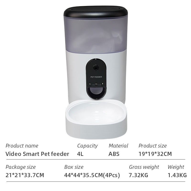 Wifi Smart APP Dog and Cat Feeder Household use Microchip  Automatic Pet Feeder