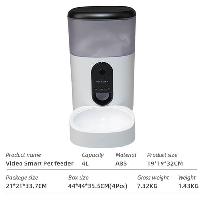 Wifi Smart APP Dog and Cat Feeder Household use Microchip  Automatic Pet Feeder