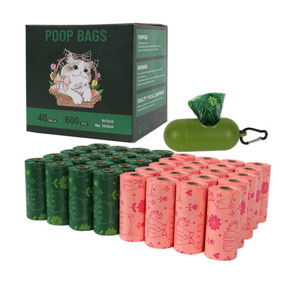 40 rolls of biodegradable pet garbage bag dog litter bag lemon fragrance fecal bag