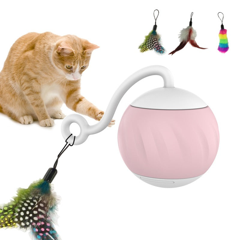 Pumpkin Appearance New Smart Cheer Cat Sports Companion Ball Electric Magic Ball Cat Toys
