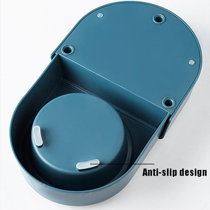 Dogs Cats Bowl and Drinking Fountains with Automatic Water Outlet Anti-overturning Feeders Plastic Feeding Bowl Pet Accessories