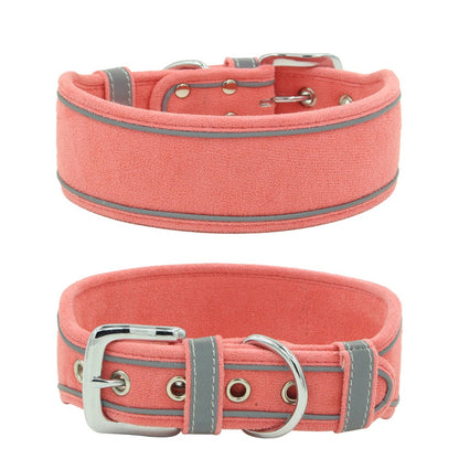 Reflective Dog Collar Shiny Rhinestone Pet Collar Medium sized Dog Chain Soft and Comfortable Walking Rope