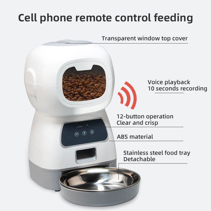 Wifi Smart APP Dog and Cat Feeder Household use Microchip  Automatic Pet Feeder