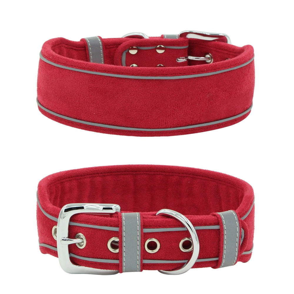 Reflective Dog Collar Shiny Rhinestone Pet Collar Medium sized Dog Chain Soft and Comfortable Walking Rope