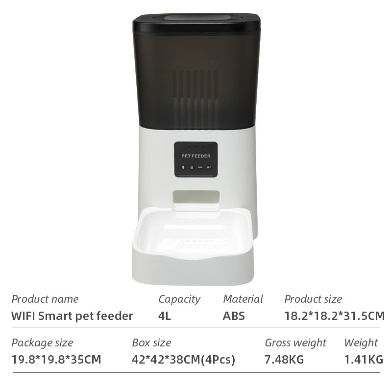 Wifi Smart APP Dog and Cat Feeder Household use Microchip  Automatic Pet Feeder