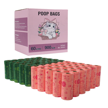60 rolls of biodegradable pet garbage bag dog litter bag lemon fragrance fecal bag