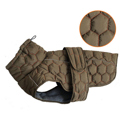 Thick and warm dog clothing outdoor cotton coat vest for winter warmth