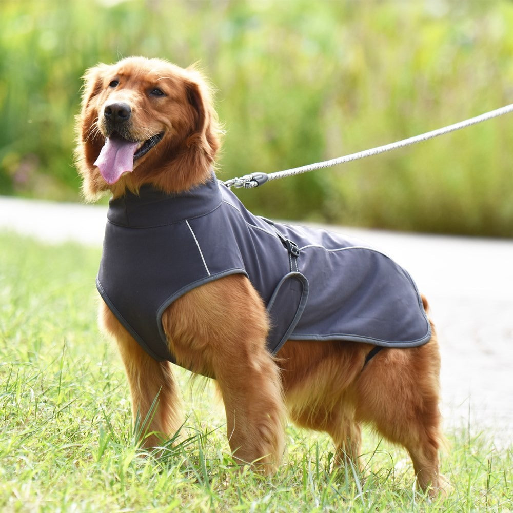 New Reflective Big Dog Clothing Autumn and Winter Warm Pet Charge Coat Golden Hair Labrador Dog Cotton Coat