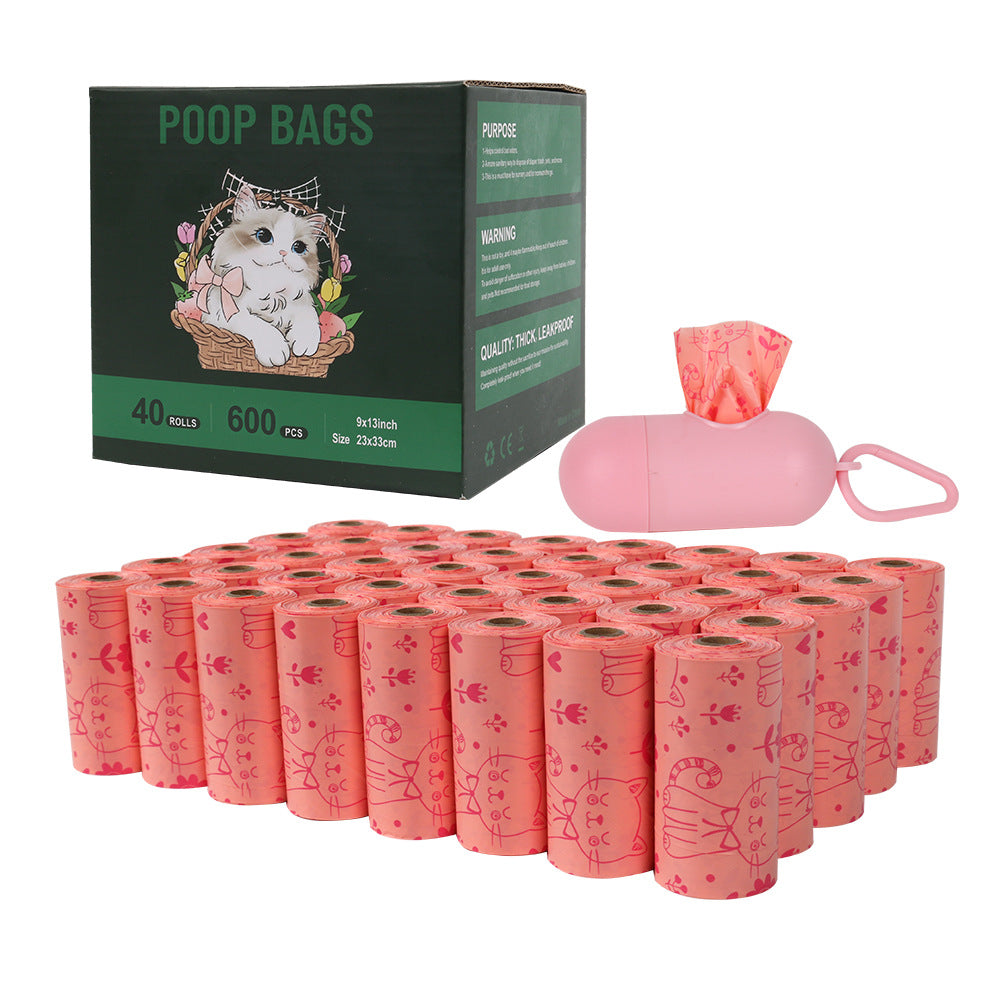 40 rolls of biodegradable pet garbage bag dog litter bag lemon fragrance fecal bag