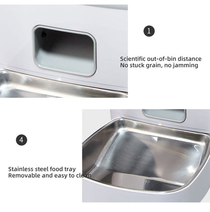 Wifi Smart APP Dog and Cat Feeder Household use Microchip  Automatic Pet Feeder