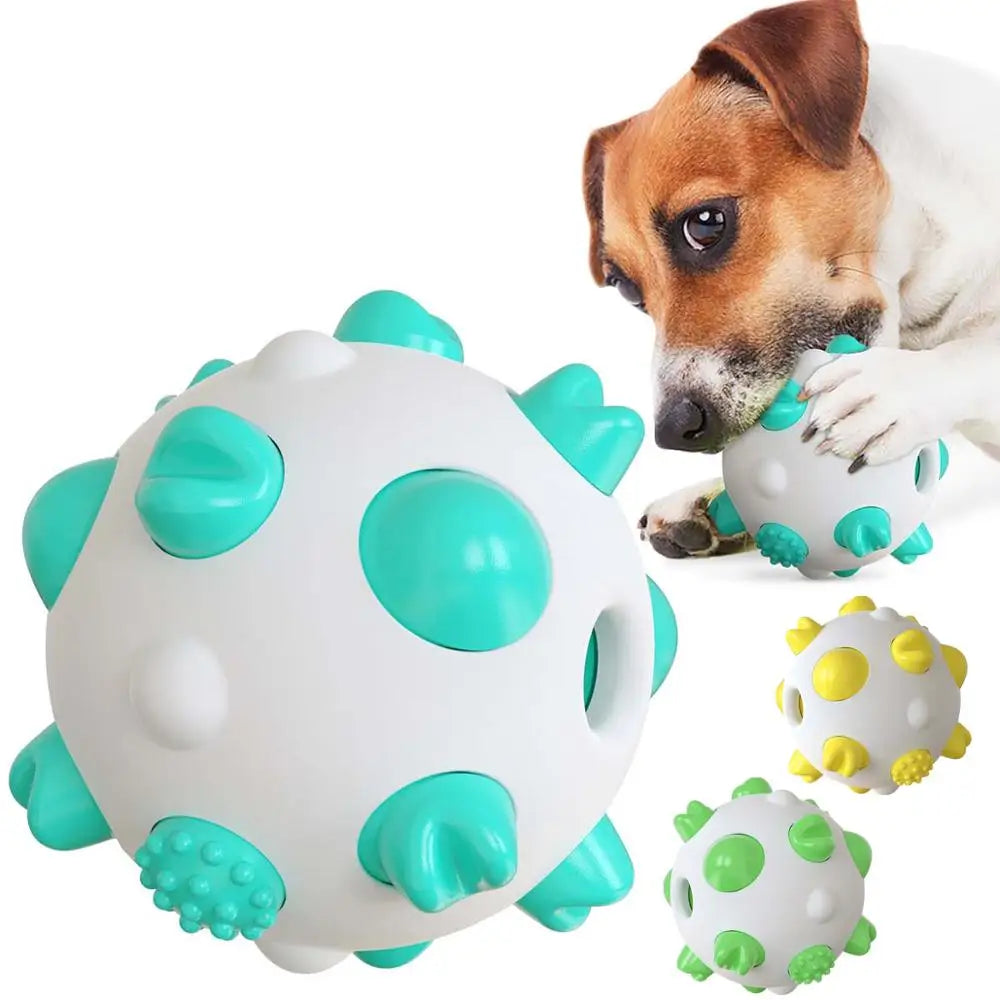Dog Cat  Rolling Ball Toy Rubber Training Toys Funny Nipple Rolling Ball